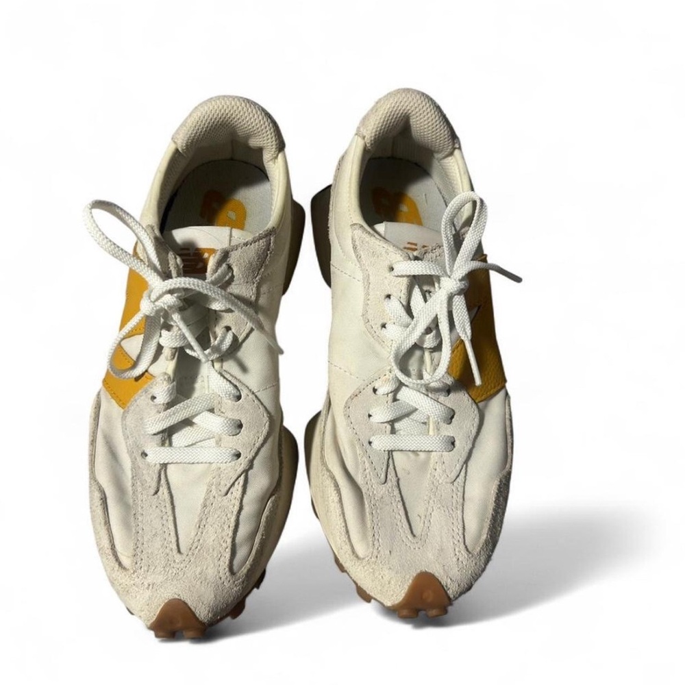 New Balance 327 white and yellow Sneakers